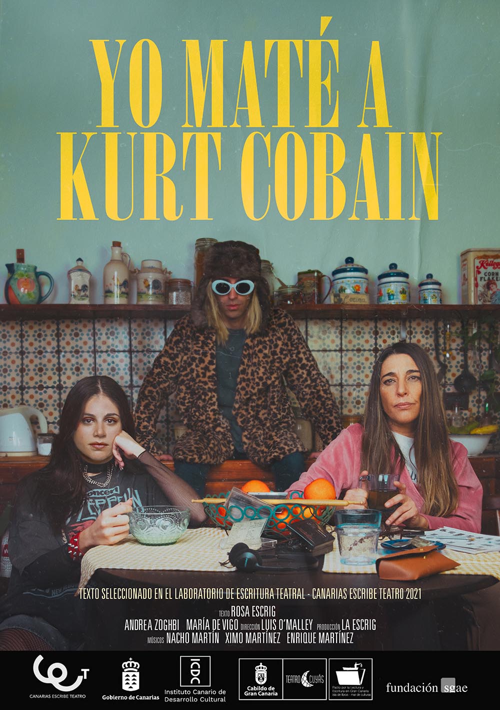 Diseño de cartel "Yo maté a Kurt Cobain"